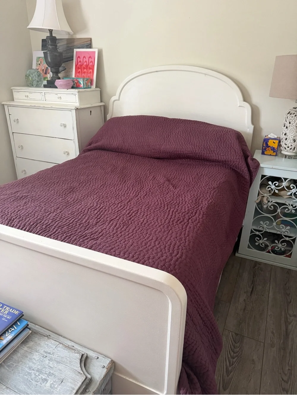 Plum Garnet Hill Quilted Bedspread queen